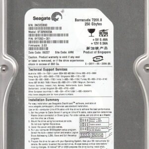 Seagate 250gb Pn 9y7283-301